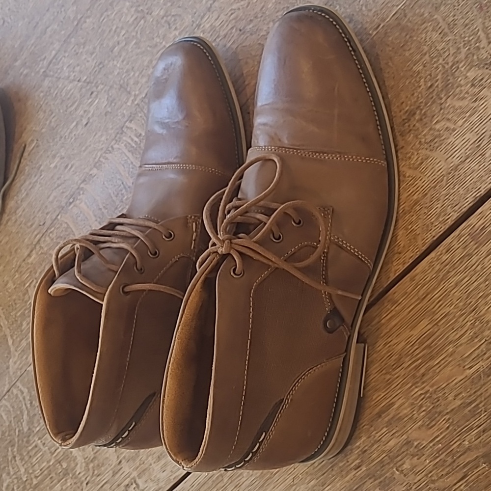 Men's Steve Madden Brown Leather Ankle Boots Size 11